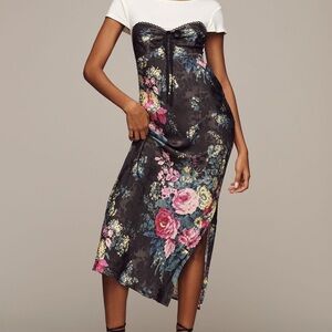 NWT By Anthropologie Twofer Midi Slip Dress Size Small